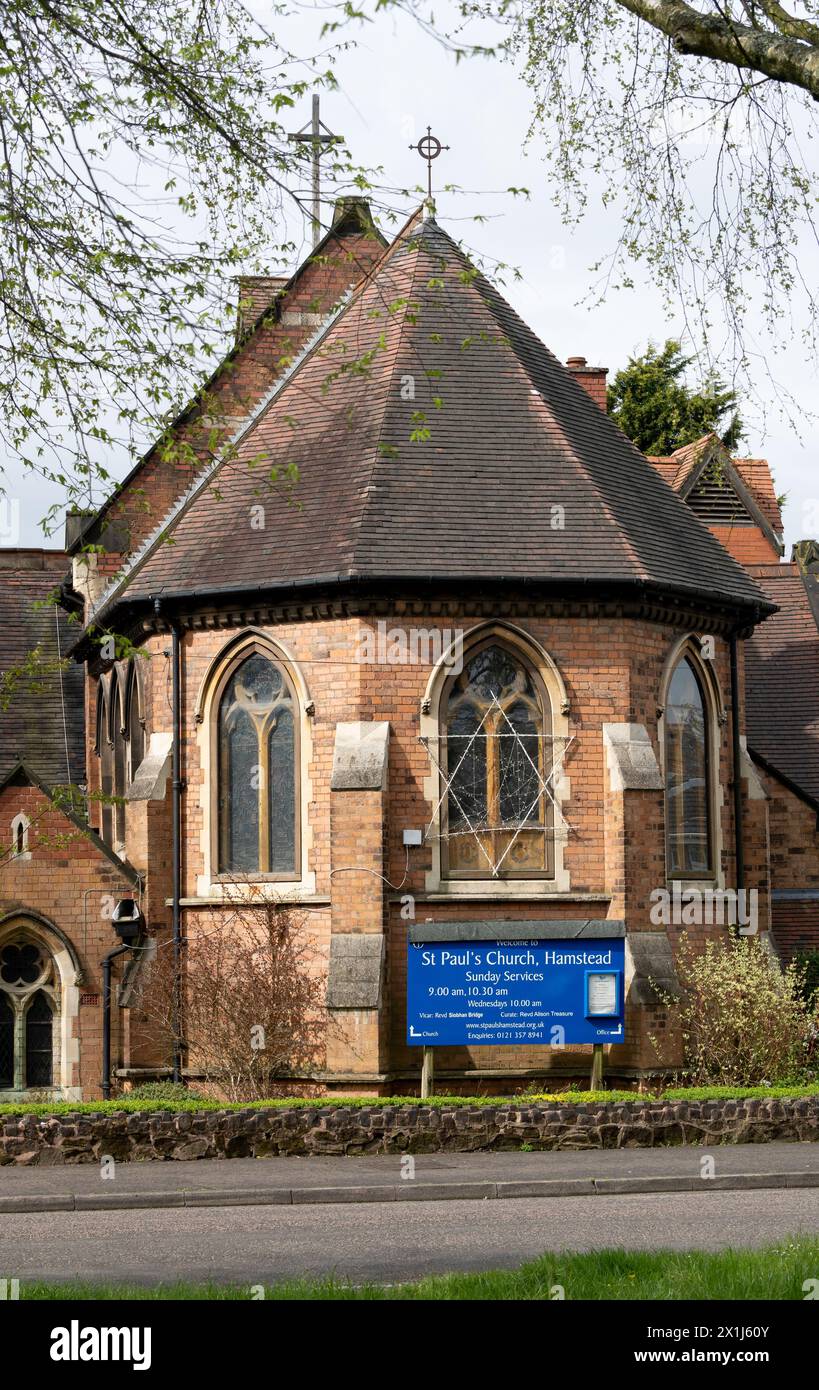 St. Paul`s Church, Hamstead, Birmingham West Midlands, England, Großbritannien Stockfoto